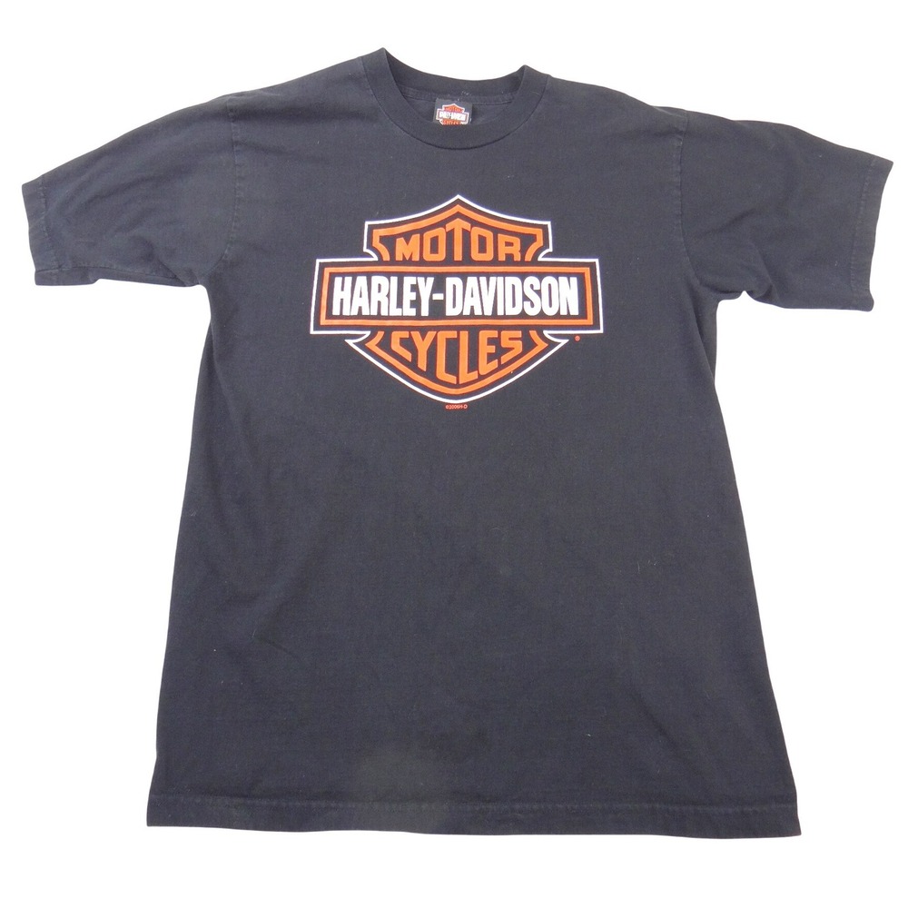 Harley-Davidson Big Logo Durango Colorado Steam Engine Graphic T-Shirt Black Lrg